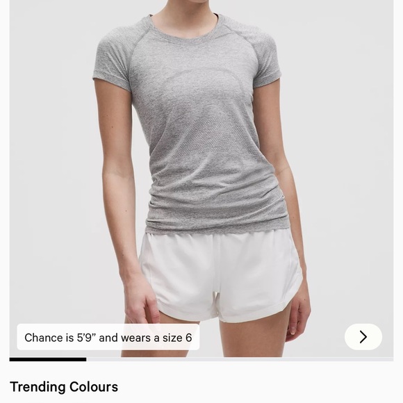Lulu Lemon Swiftly Tech Short Sleeve Gray - Picture 1 of 4